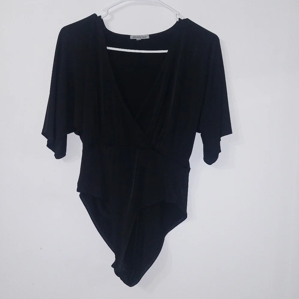Charlotte Russe Black Bodysuite Size: M